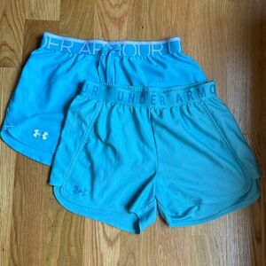 2x Under Armour Blue Shorts